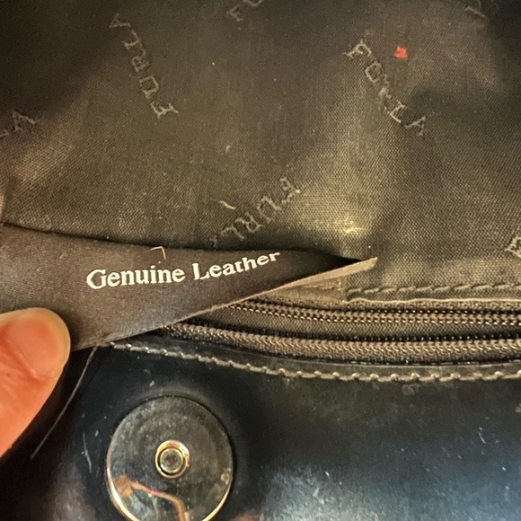 Vintage Furla Leather Tote Y2K Embroidered Swirls - Picture 10 of 10